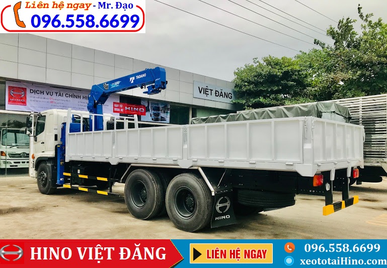 XE HINO 3 CHÂN GẮN CẨU 5 TẤN